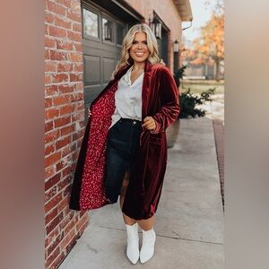 Impressions Velvet Coat - Rust